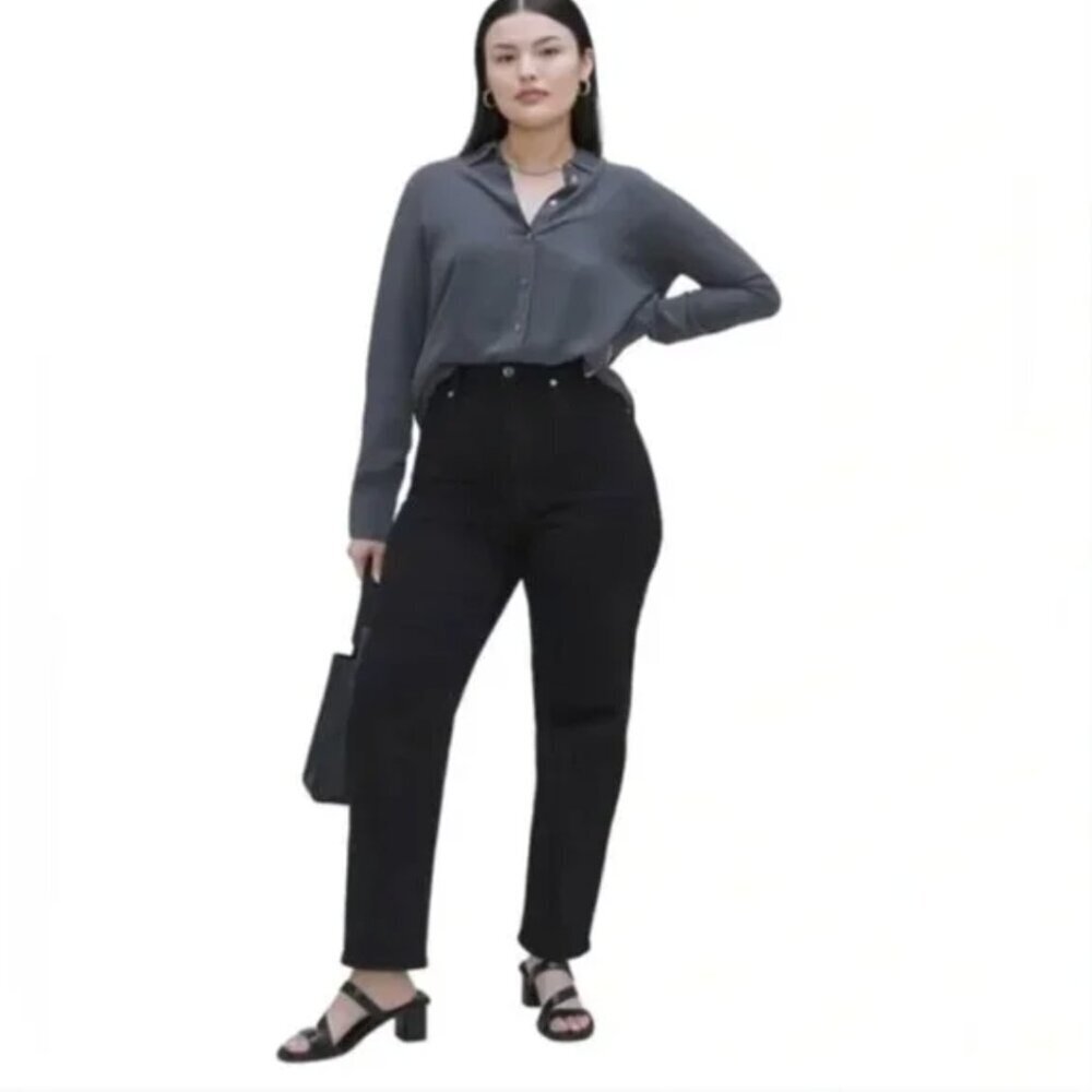 New! Everlane The Curvy Way High Jean Coal Black - Straight High Rise